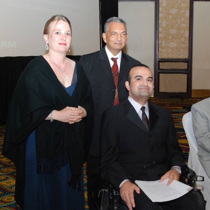 Sandra Darvish (ARM PR) and Dr. Babak Darvish (HIBM patient and president).